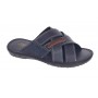 Papuci barbati din piele naturala de culoare bleumarin - GKR74BL